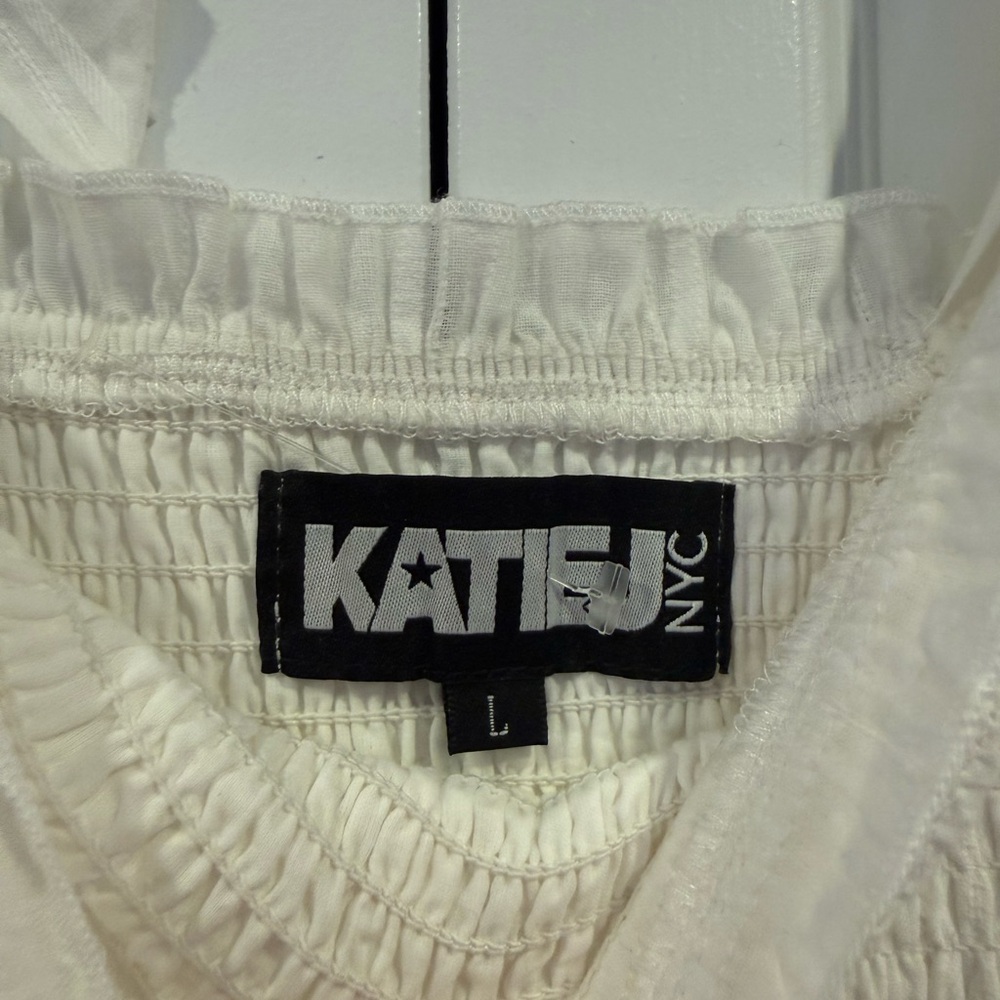 Katie J NYC White Tiered Kids Dress - Picture 2 of 6